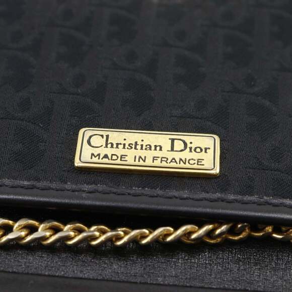 CHRISTIAN DIOR Vintage Black Canvas Shoulder Bag main image 0